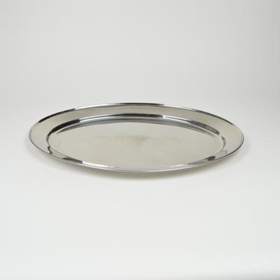 22" Stainless Steel Flat Oval Platter