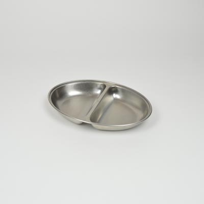 10" Stainless Steel 2 Division Veg Dish